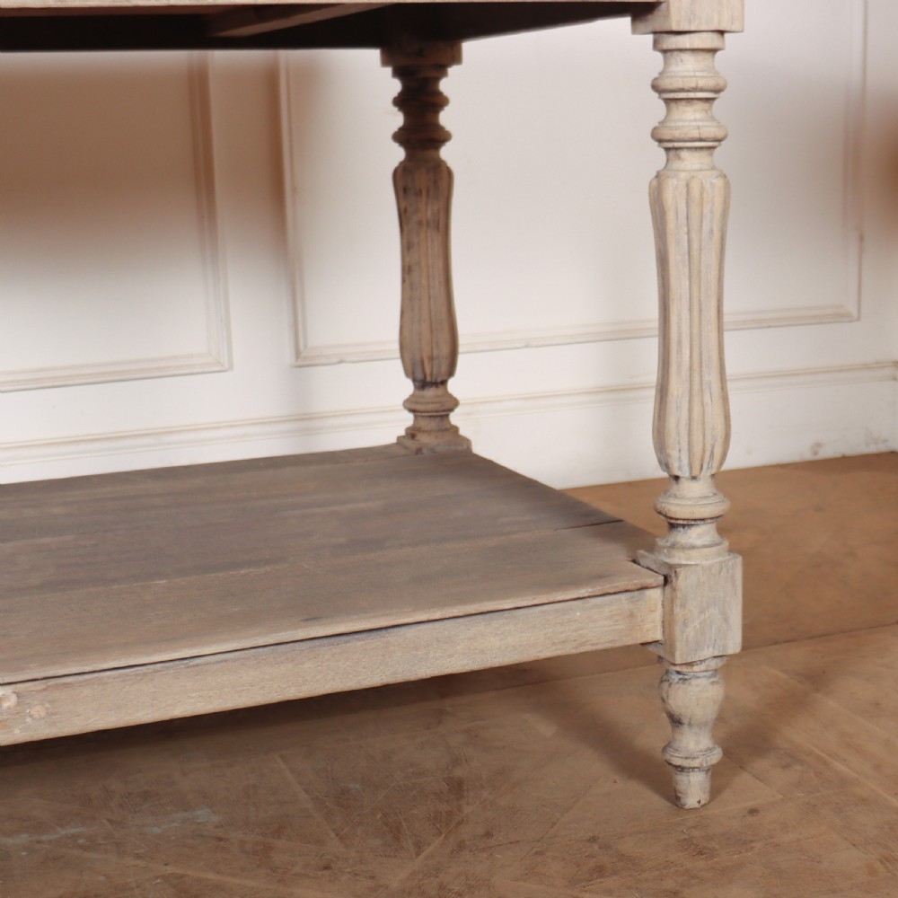 French Bleached Oak Drapers Table View VIII