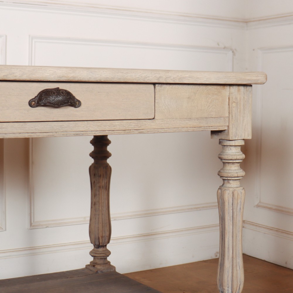 French Bleached Oak Drapers Table View IX