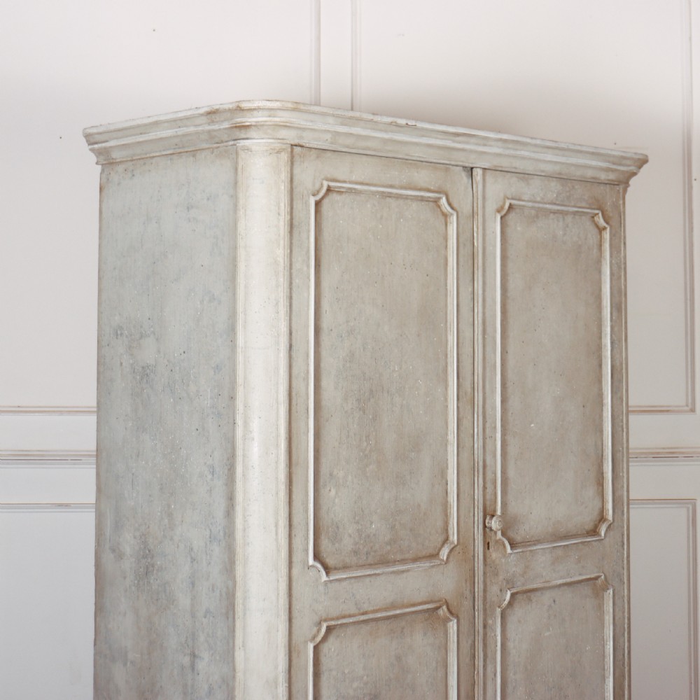 English Painted Linen Cupboard View V