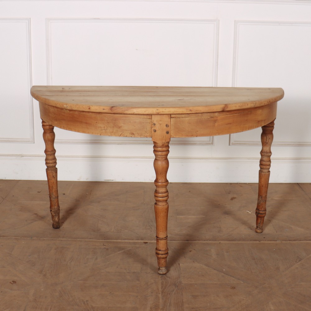 Pair of Fruitwood Demi Lune Console Tables View V