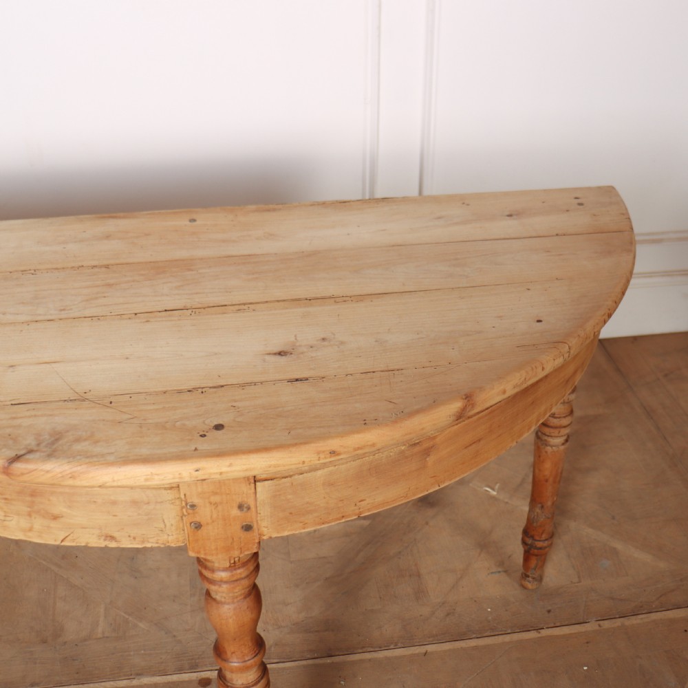 Pair of Fruitwood Demi Lune Console Tables View VI