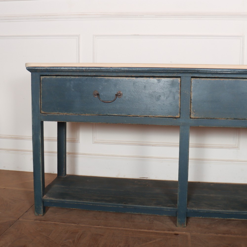 English Painted Potboard Dresser Base View II