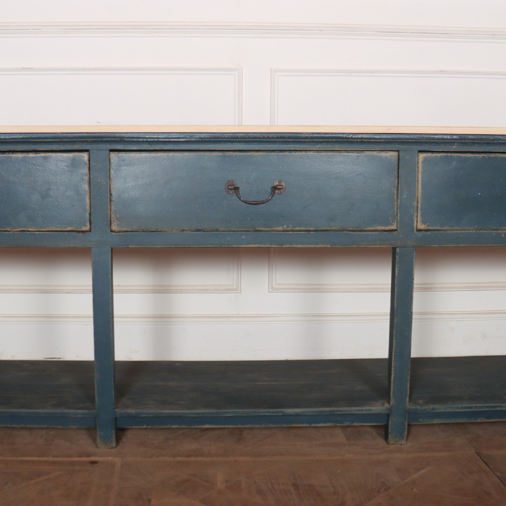 English Painted Potboard Dresser Base View III