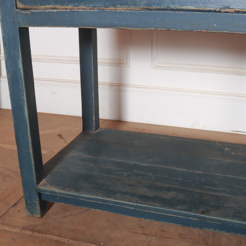 English Painted Potboard Dresser Base View V