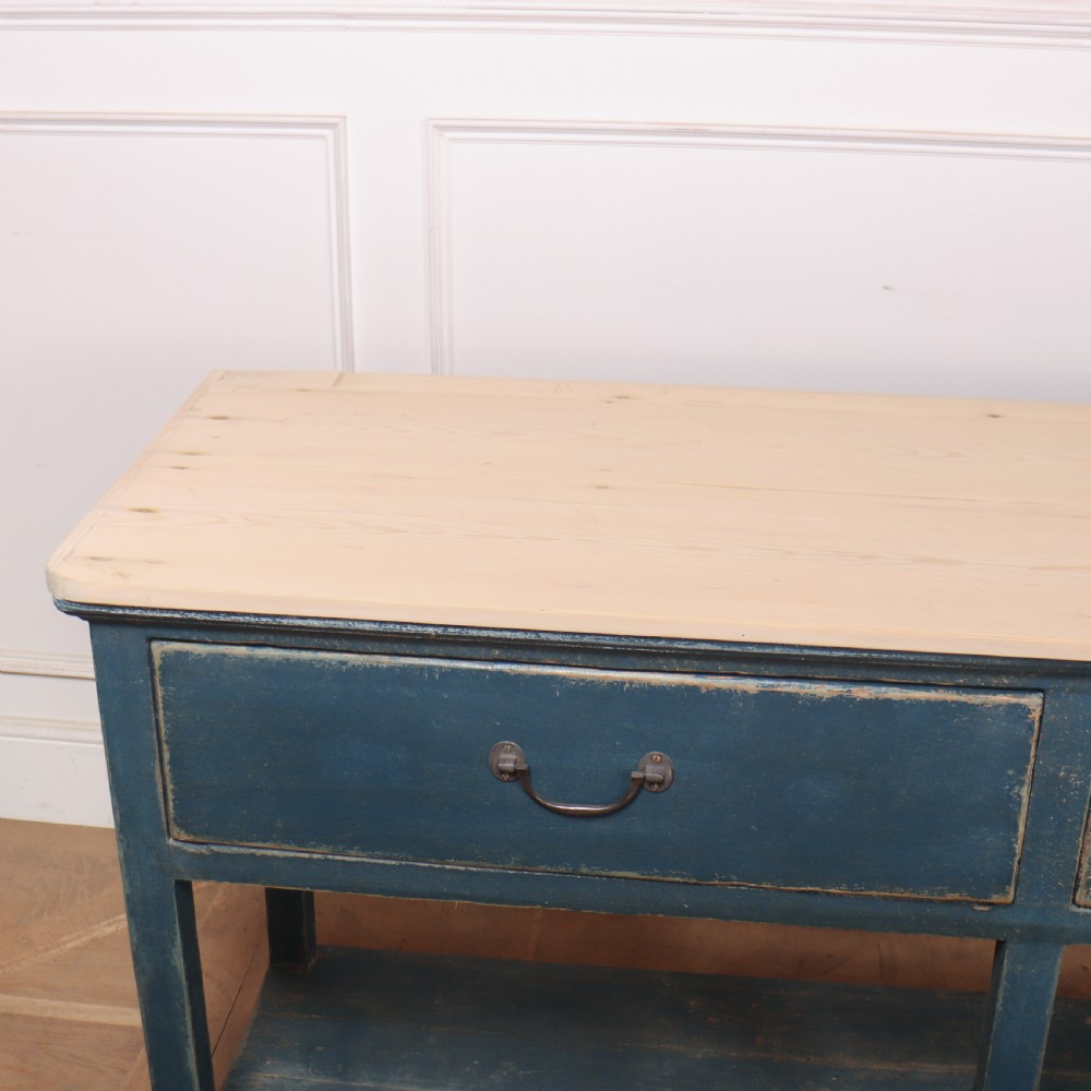 English Painted Potboard Dresser Base View VII