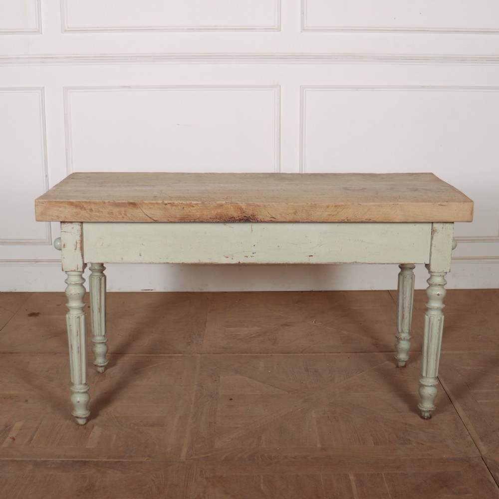 French Thick Topped Butchers Block View XI