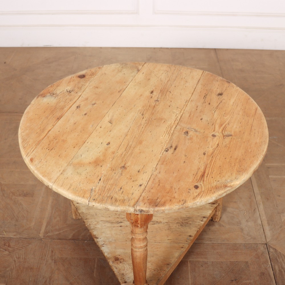 Scrubbed Pine Cricket Table View II