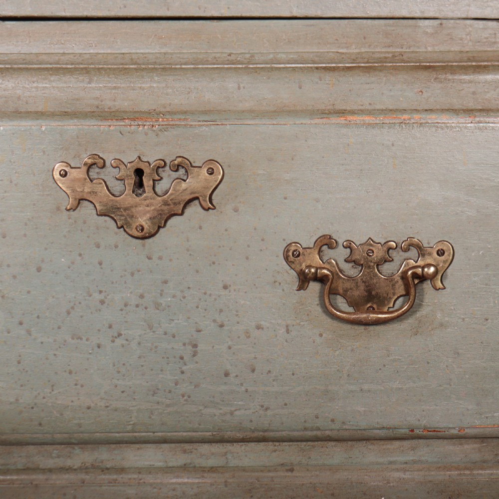 18th Century Painted Linen Cupboard View II
