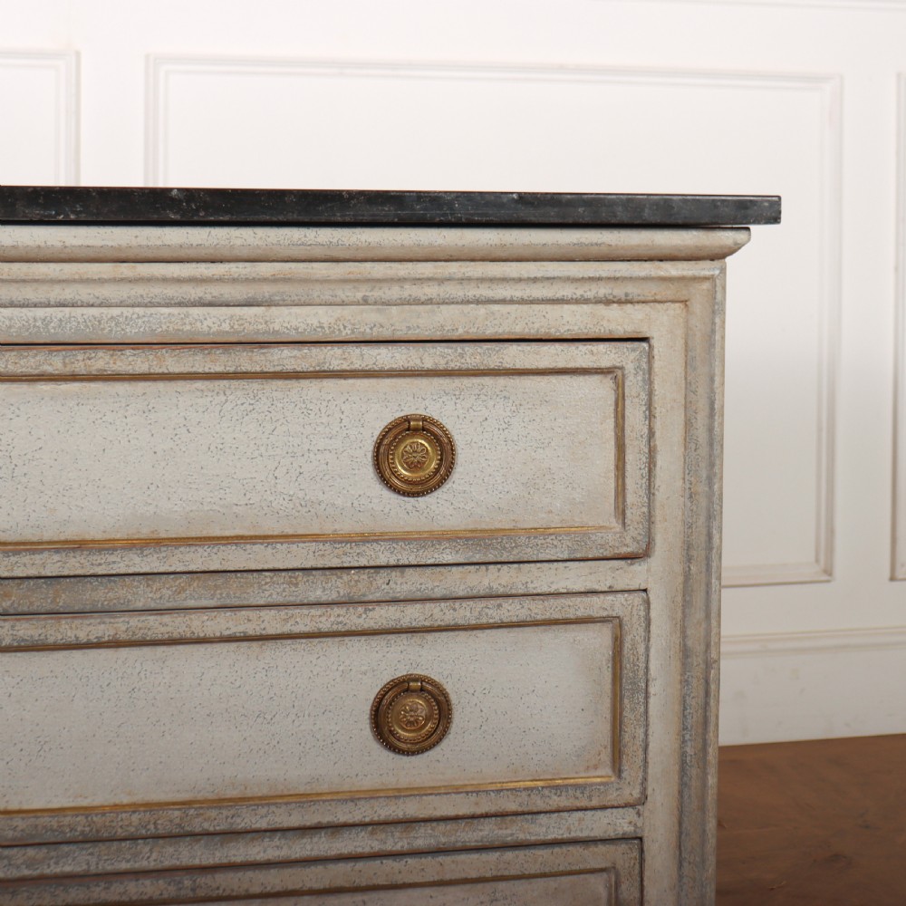 French Painted Marble Top Commode View IV