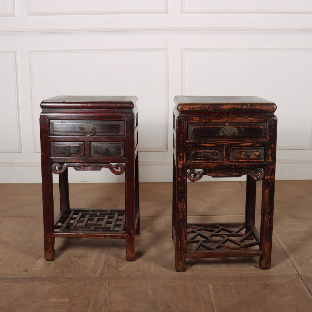 Pair of Chinese Bedside Tables