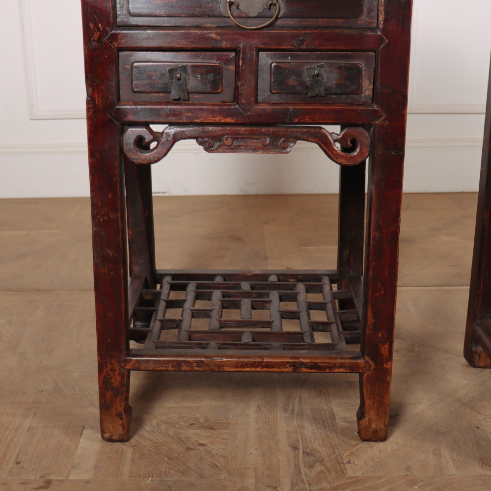 Pair of Chinese Bedside Tables View III