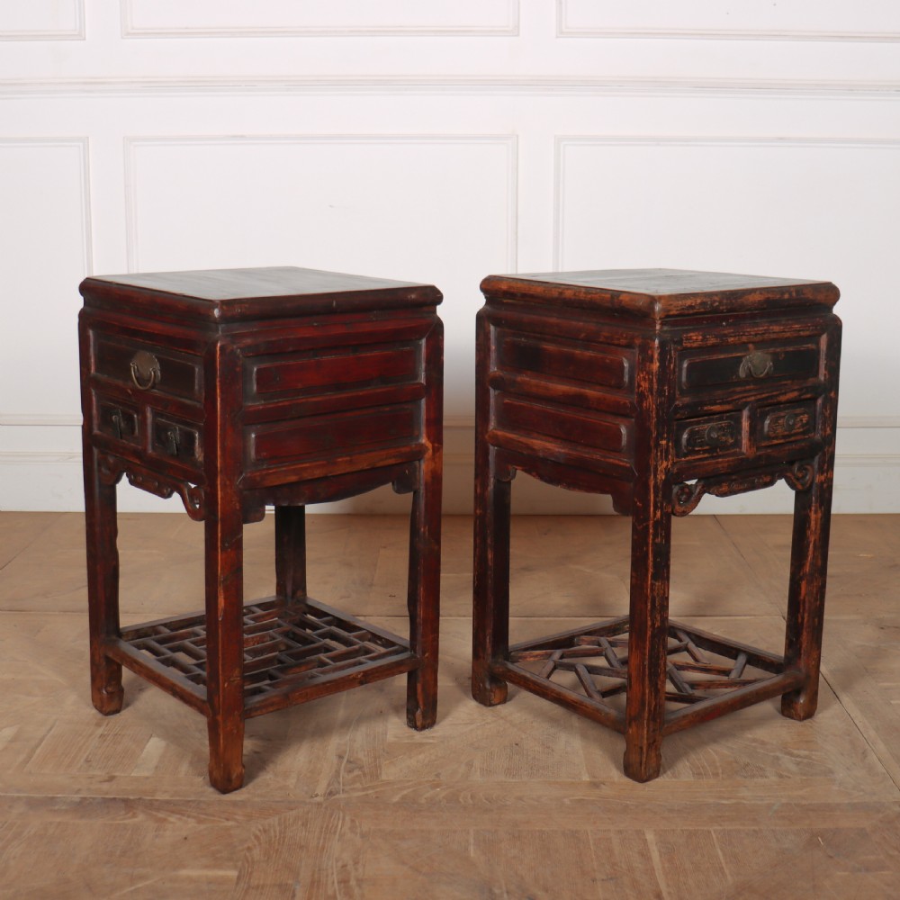 Pair of Chinese Bedside Tables View V