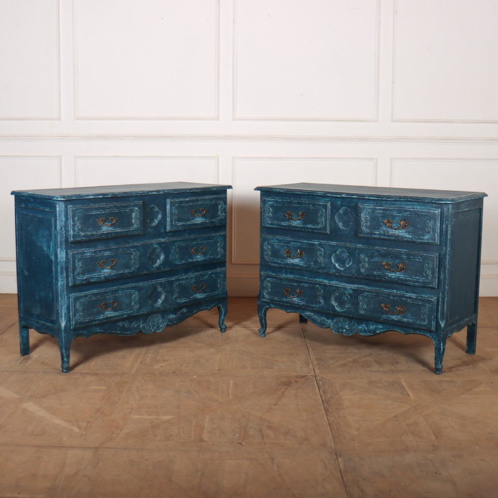 Pair of Painted Commodes View II