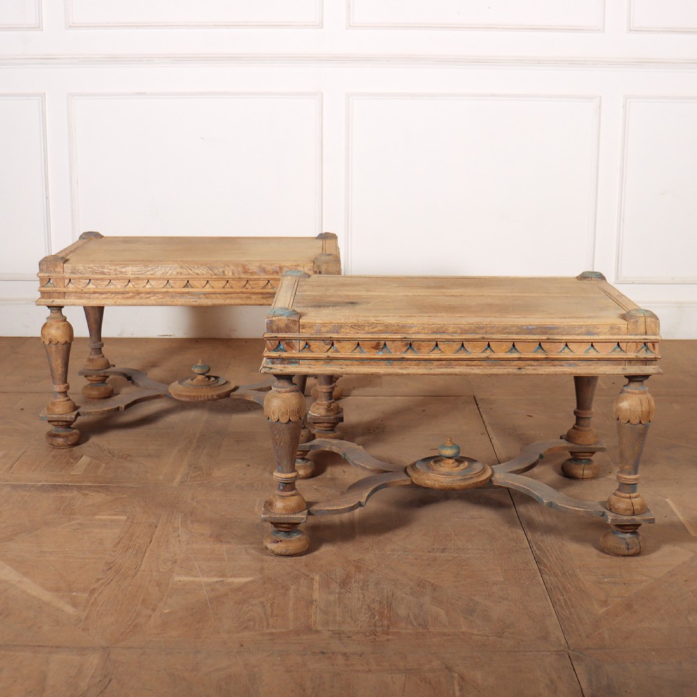 Pair of Bleached Oak Lamp Tables