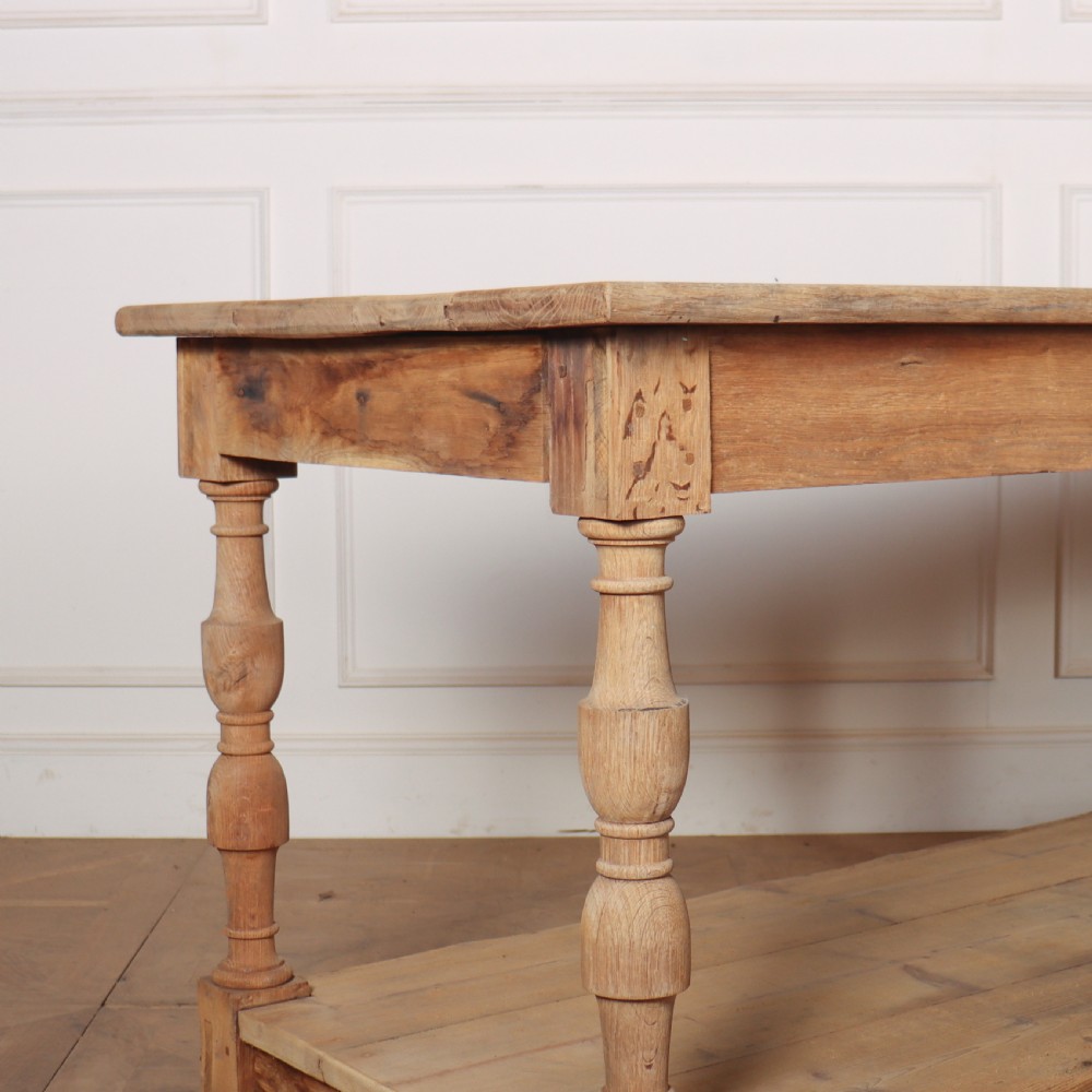 French Bleached Oak Drapers Table View II