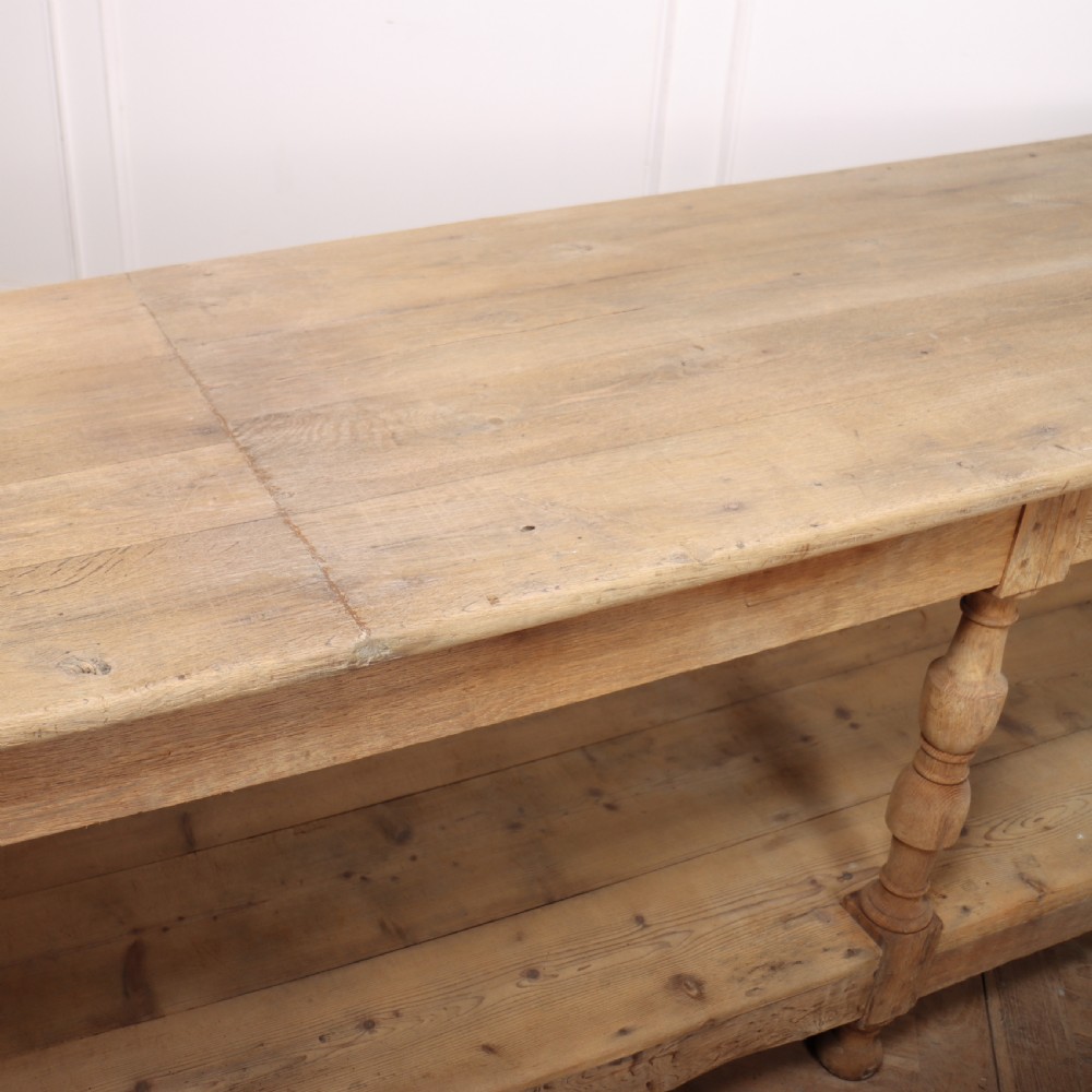 French Bleached Oak Drapers Table View VI