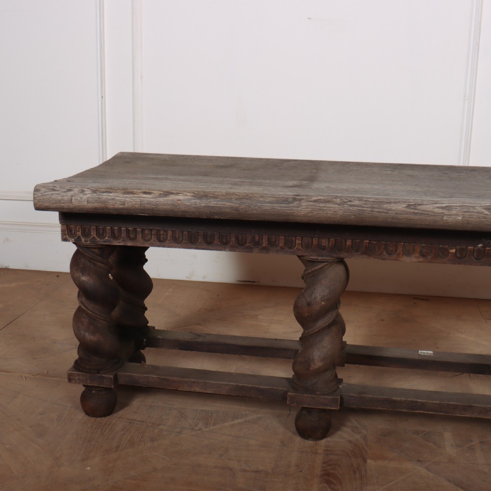 French Weathered Oak Stool View II