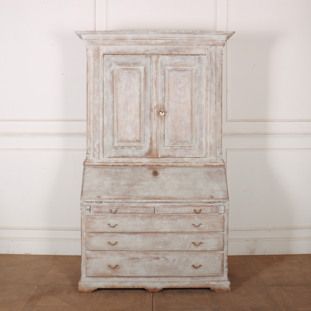 Swedish Painted Bureau Bookcase