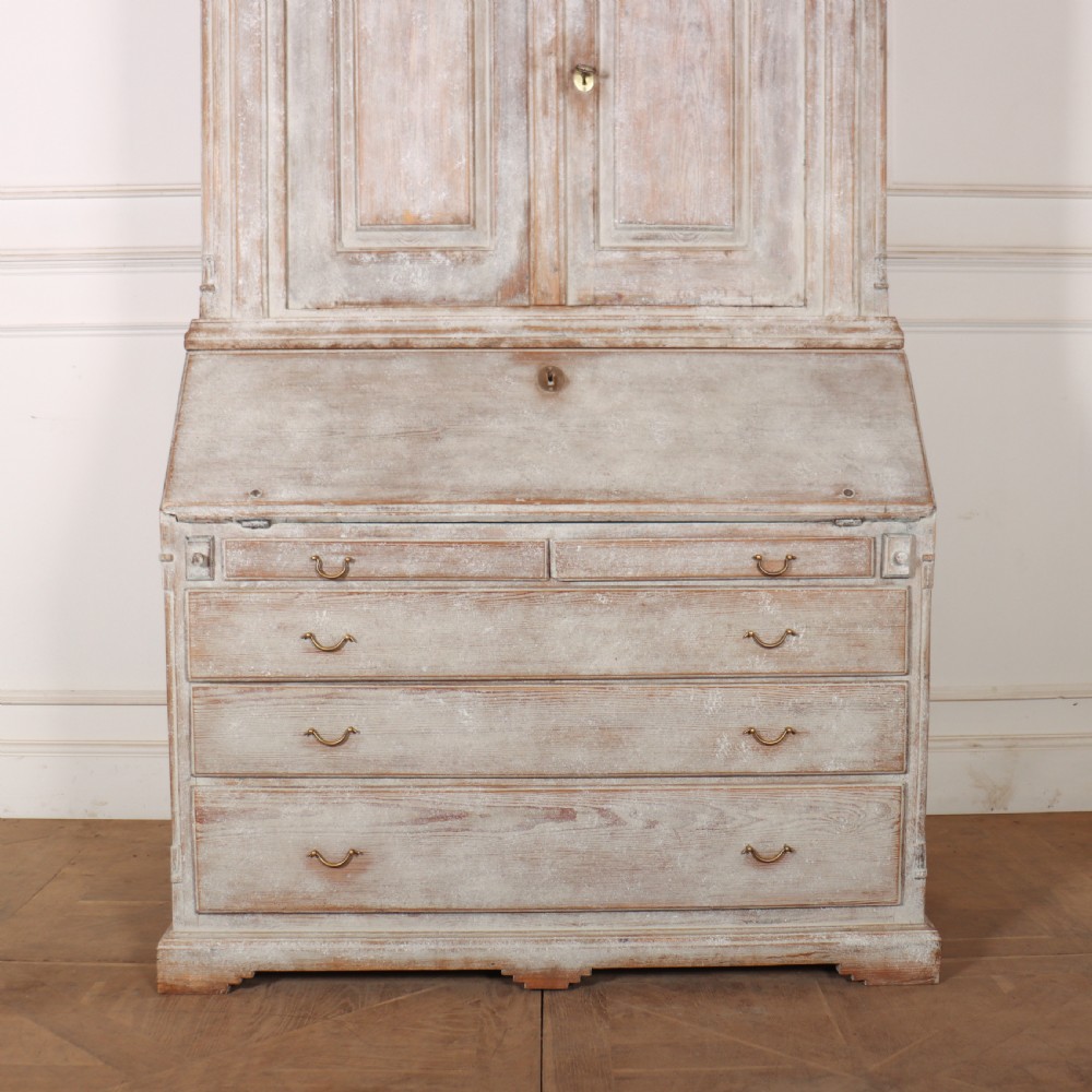 Swedish Painted Bureau Bookcase View II