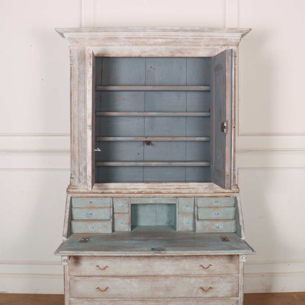 Swedish Painted Bureau Bookcase View IX