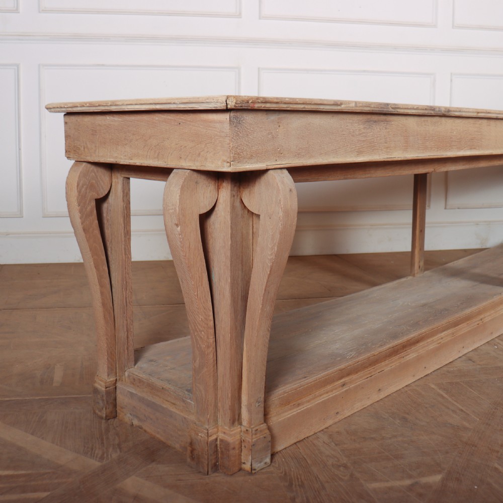 Large French Bleached Oak Console View III