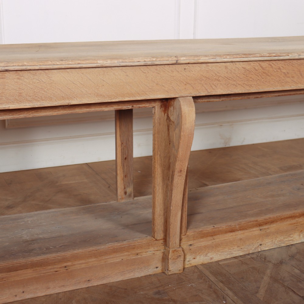 Large French Bleached Oak Console View IV