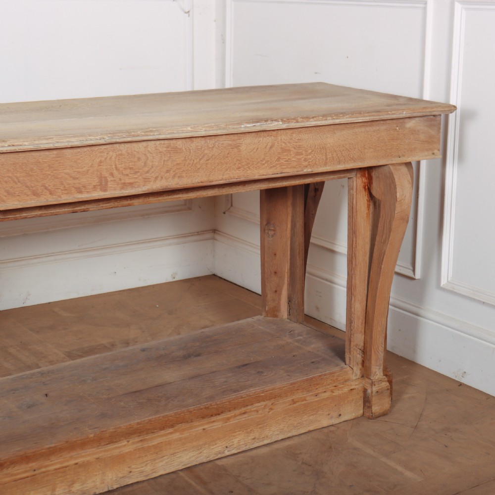 Large French Bleached Oak Console View V