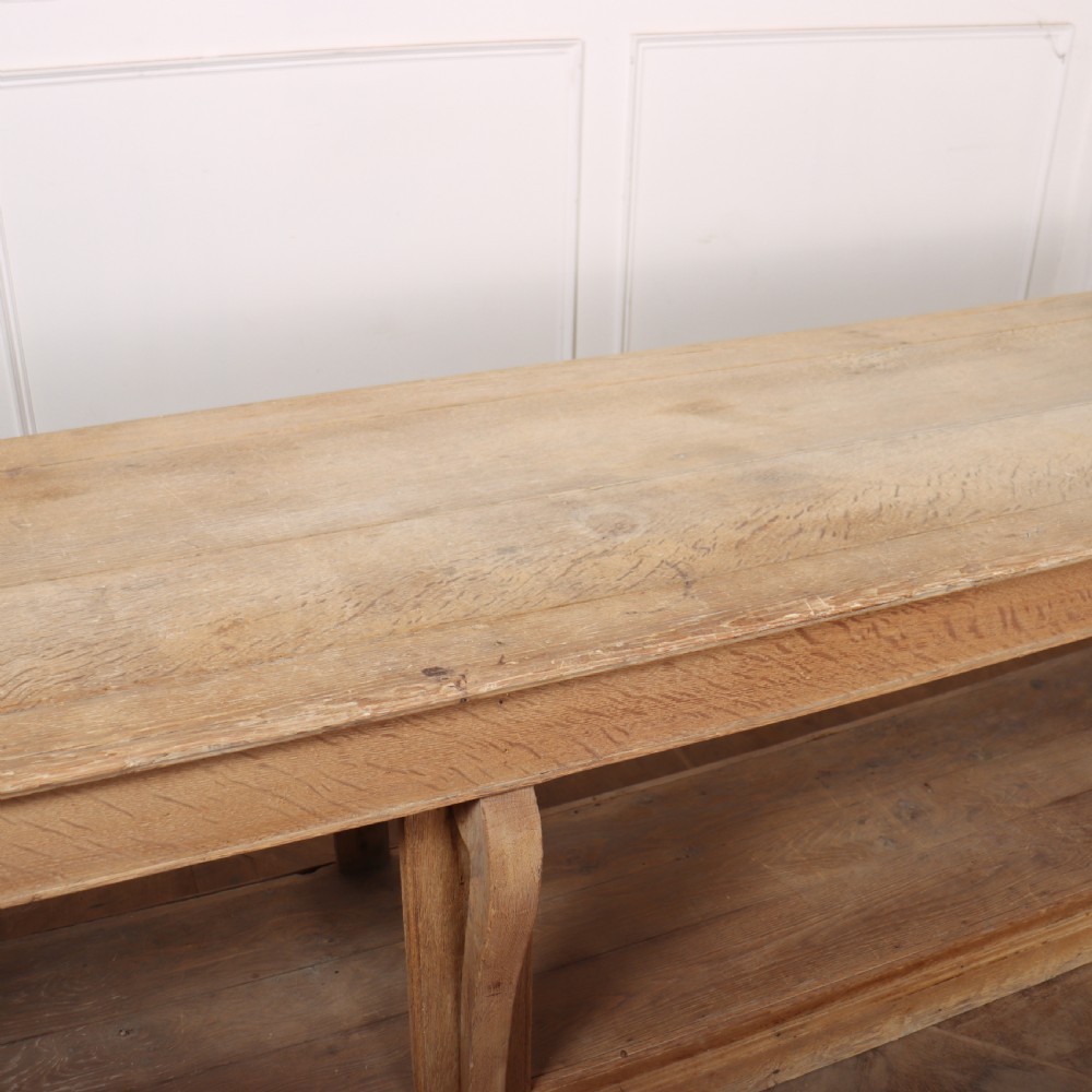 Large French Bleached Oak Console View VI