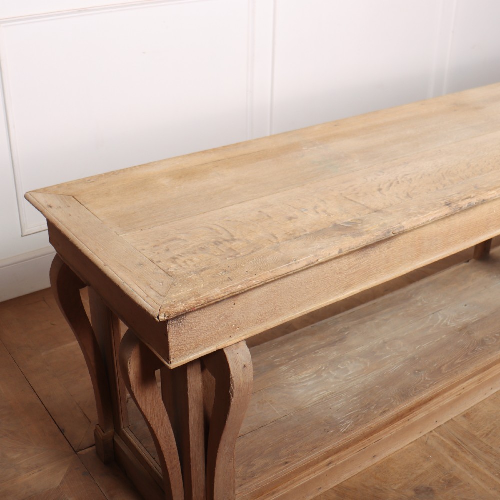 Large French Bleached Oak Console View VII