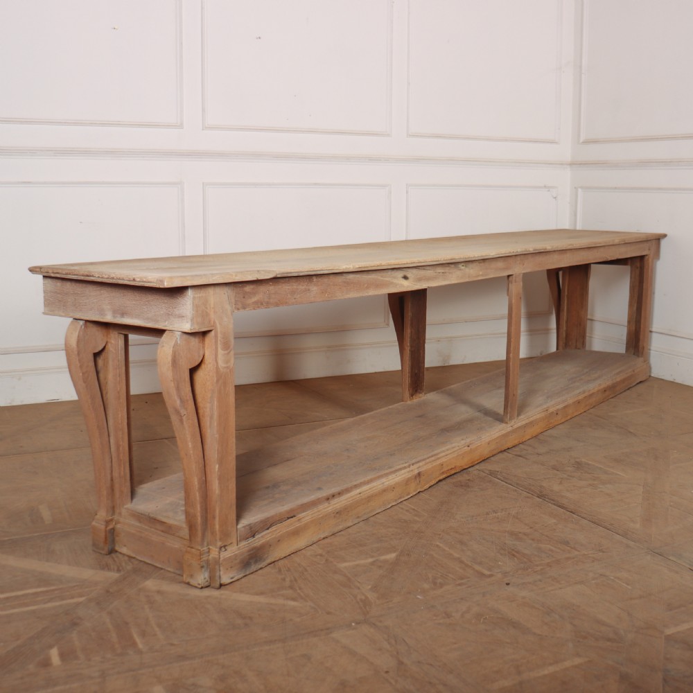 Large French Bleached Oak Console View IX