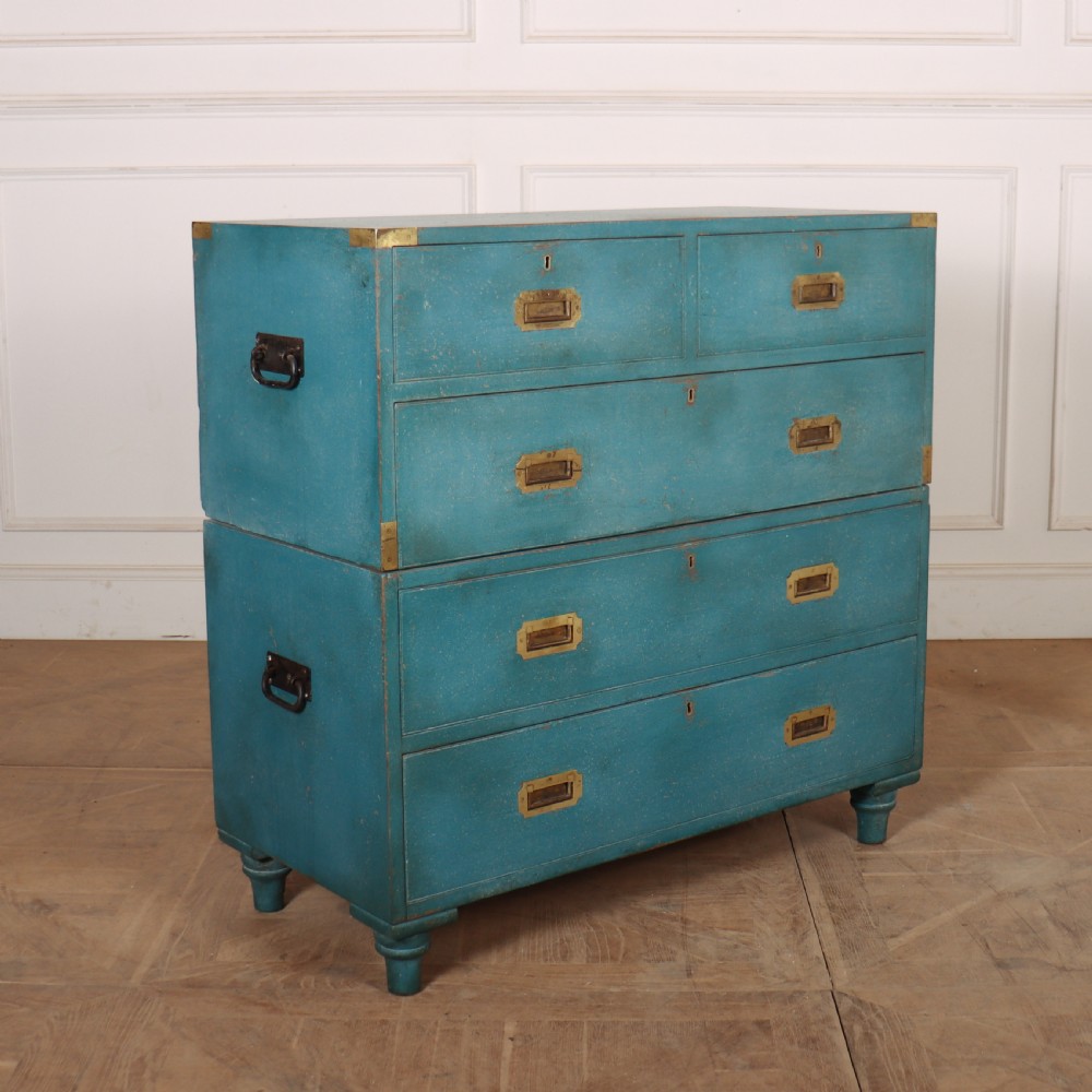 Painted English Military Chest