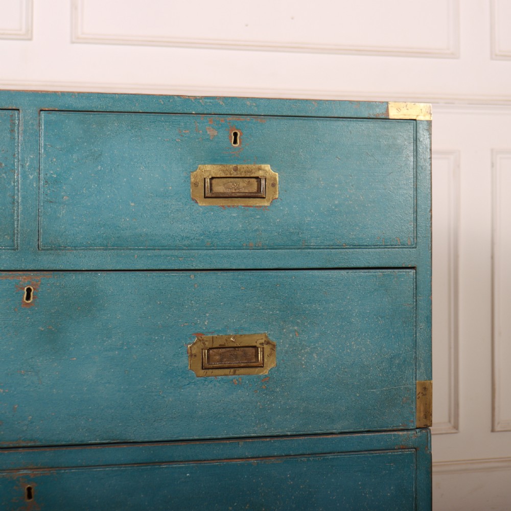 Painted English Military Chest View IV