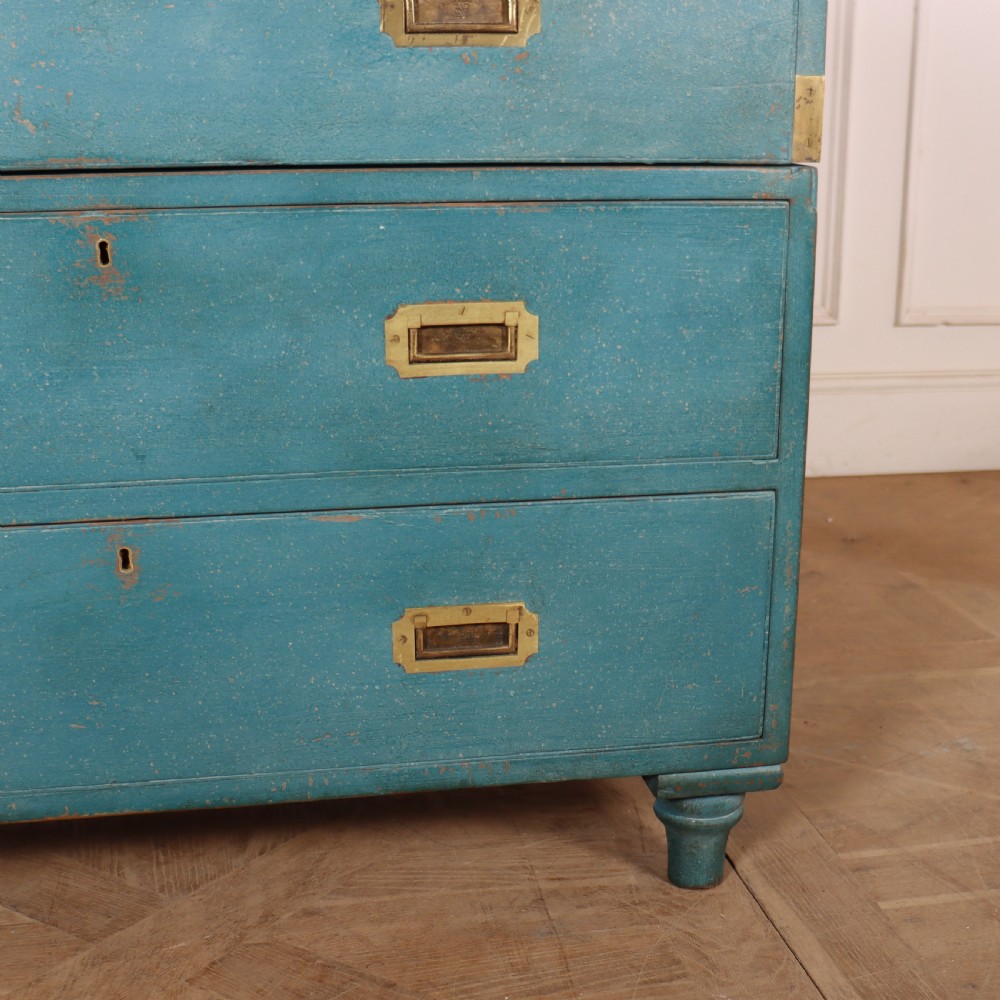 Painted English Military Chest View V