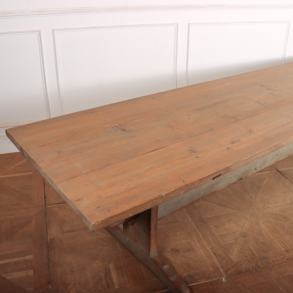 Large Swedish Trestle Table View VI
