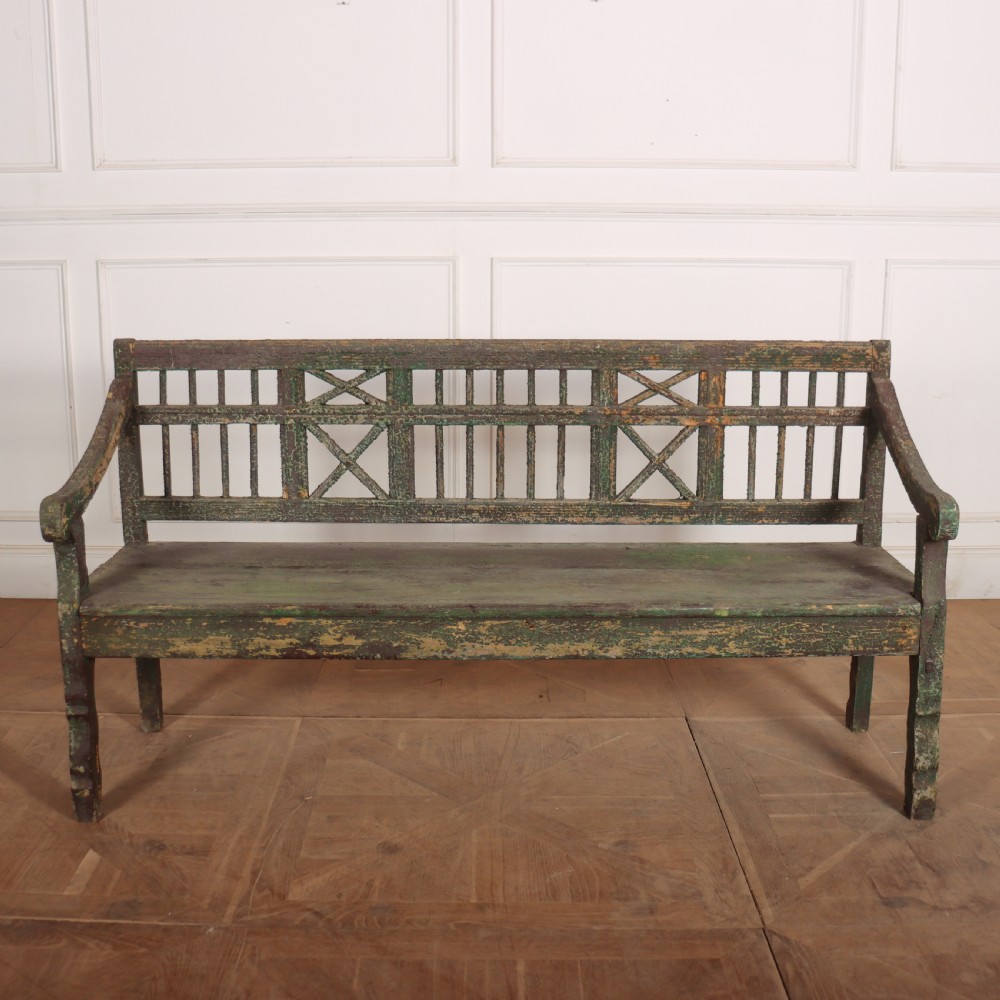 Original Painted Italian Settle