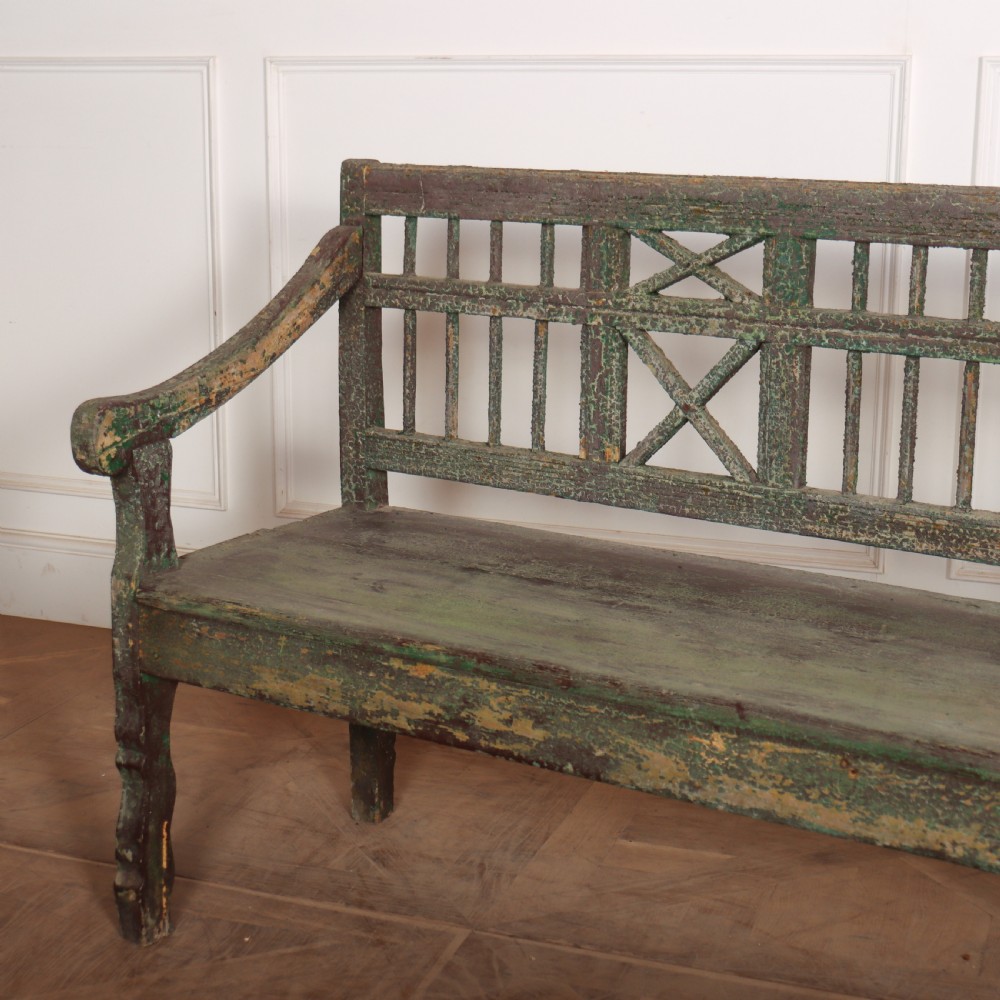 Original Painted Italian Settle View II