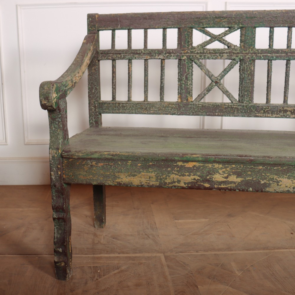 Original Painted Italian Settle View III
