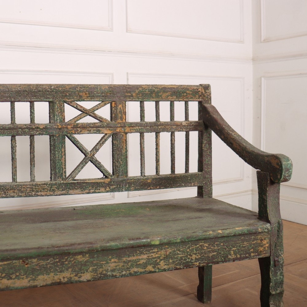 Original Painted Italian Settle View VI