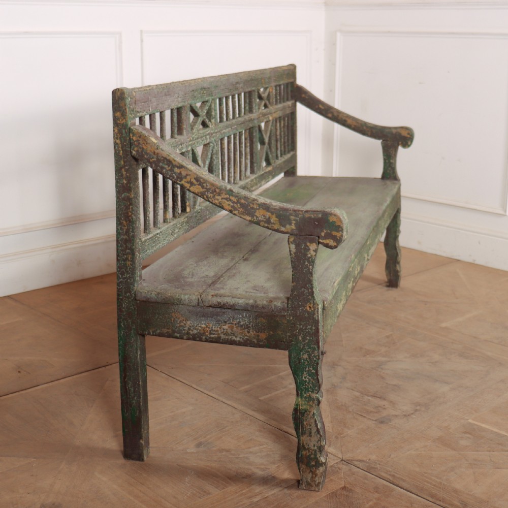 Original Painted Italian Settle View VII