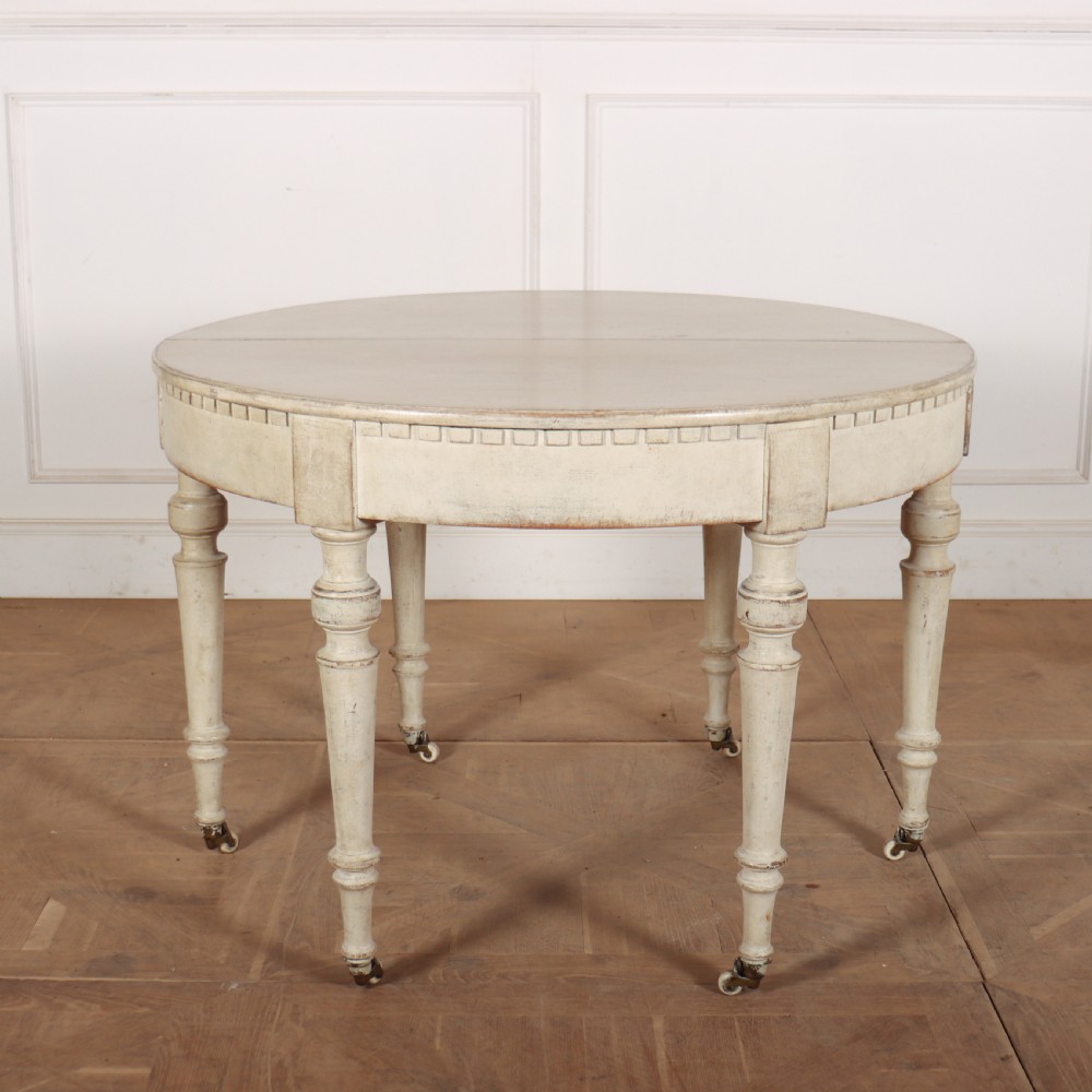Swedish Painted Extending Dining Table View V