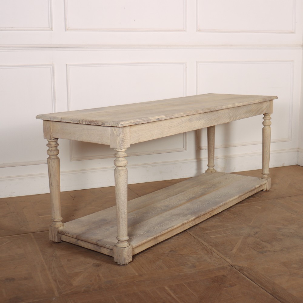 French Bleached Oak Drapers Table
