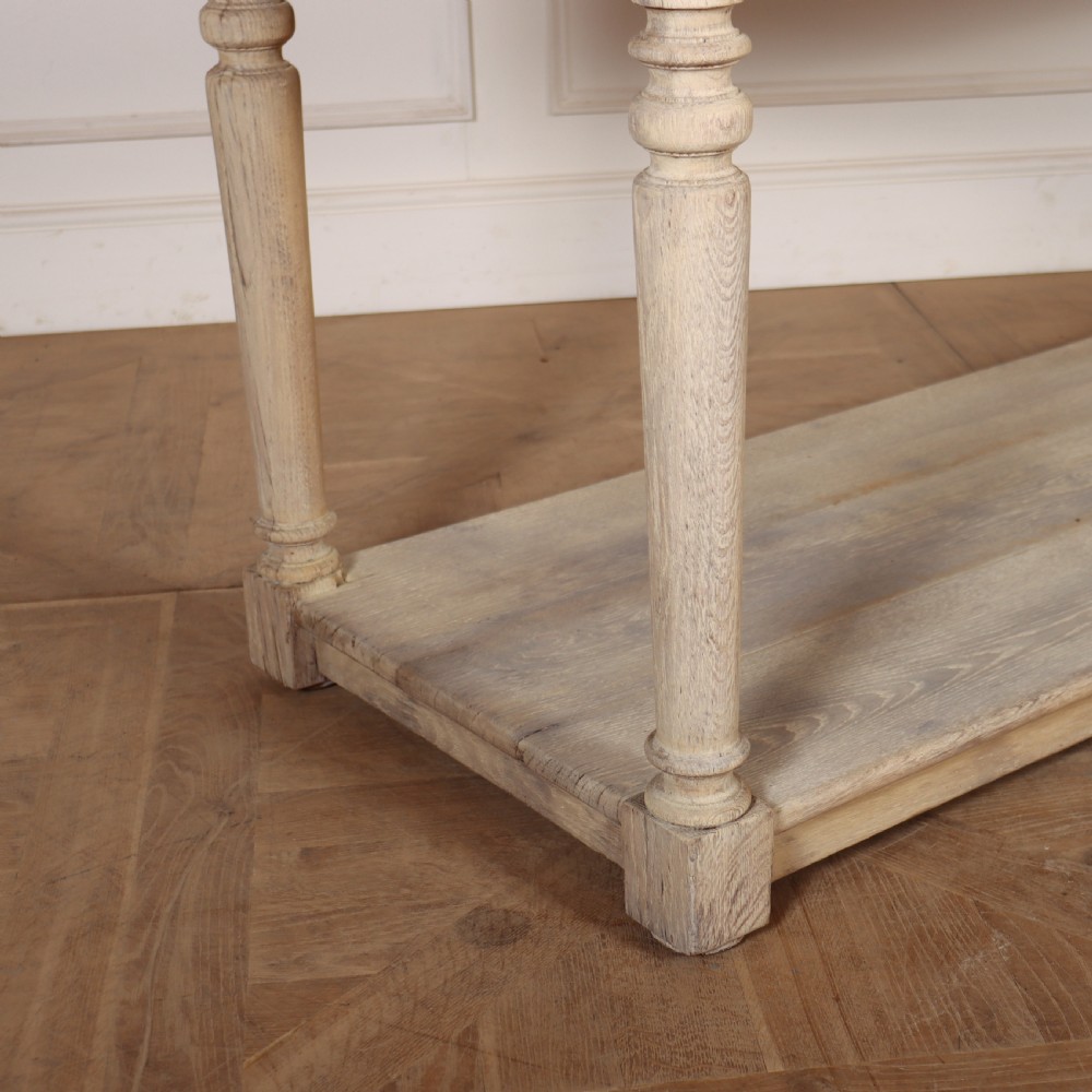 French Bleached Oak Drapers Table View II