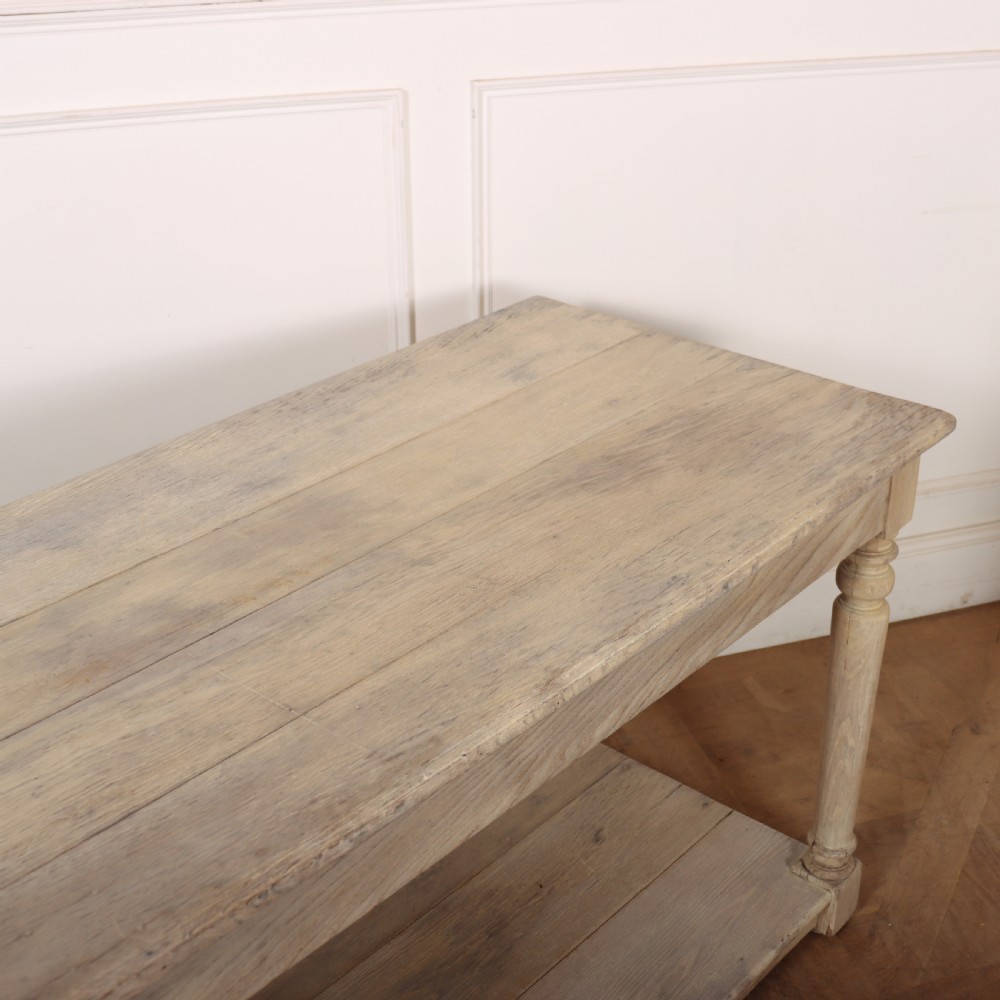 French Bleached Oak Drapers Table View V