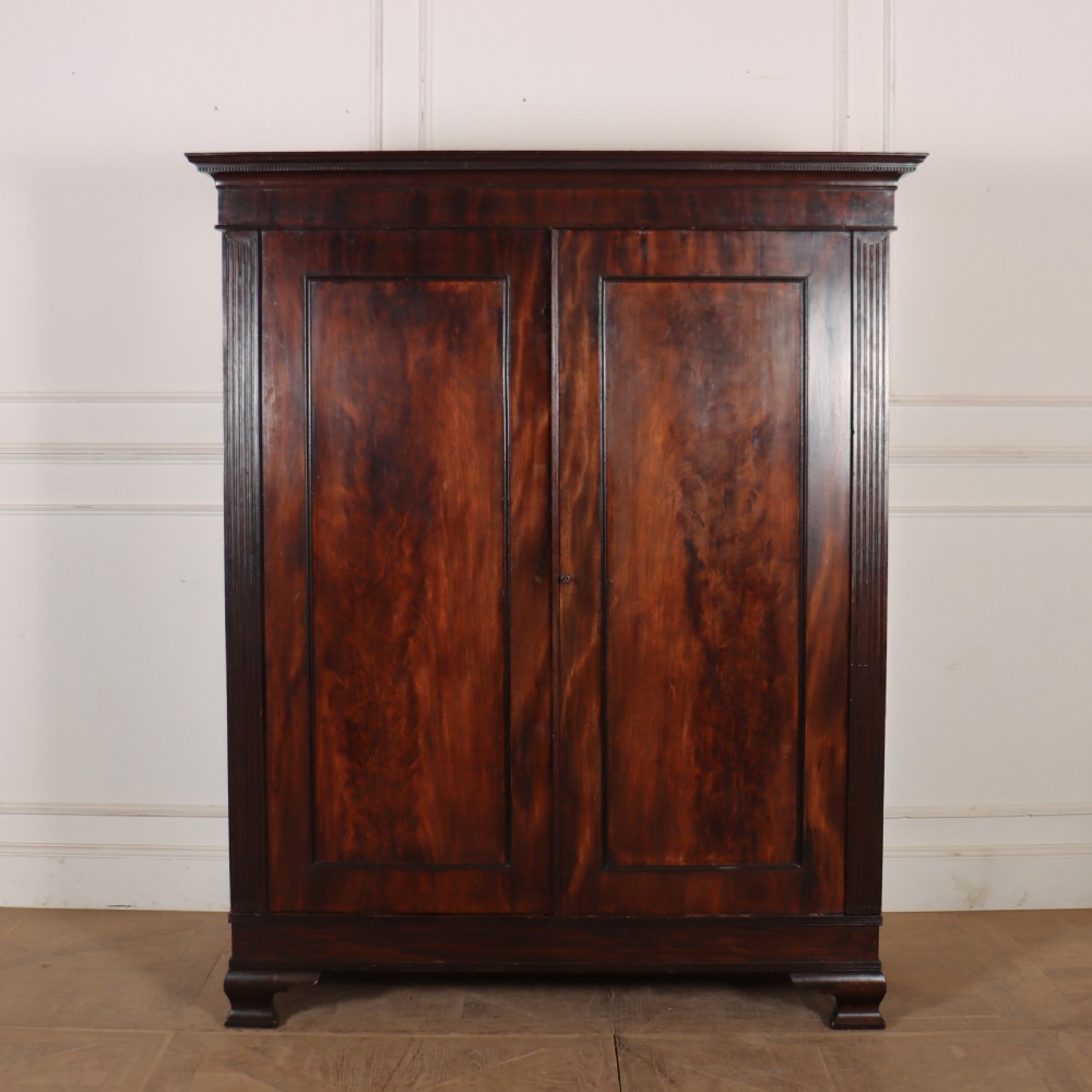 18th Century English Mahogany Wardrobe