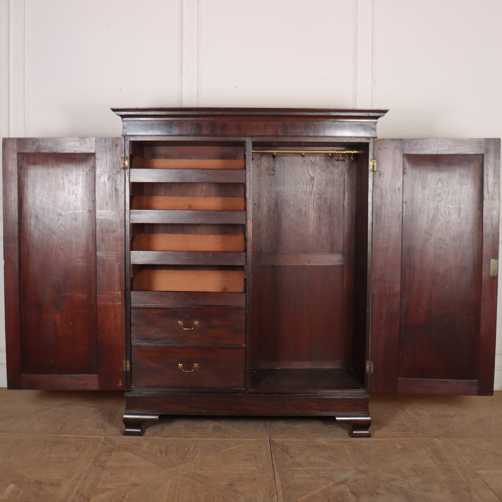 18th Century English Mahogany Wardrobe View V