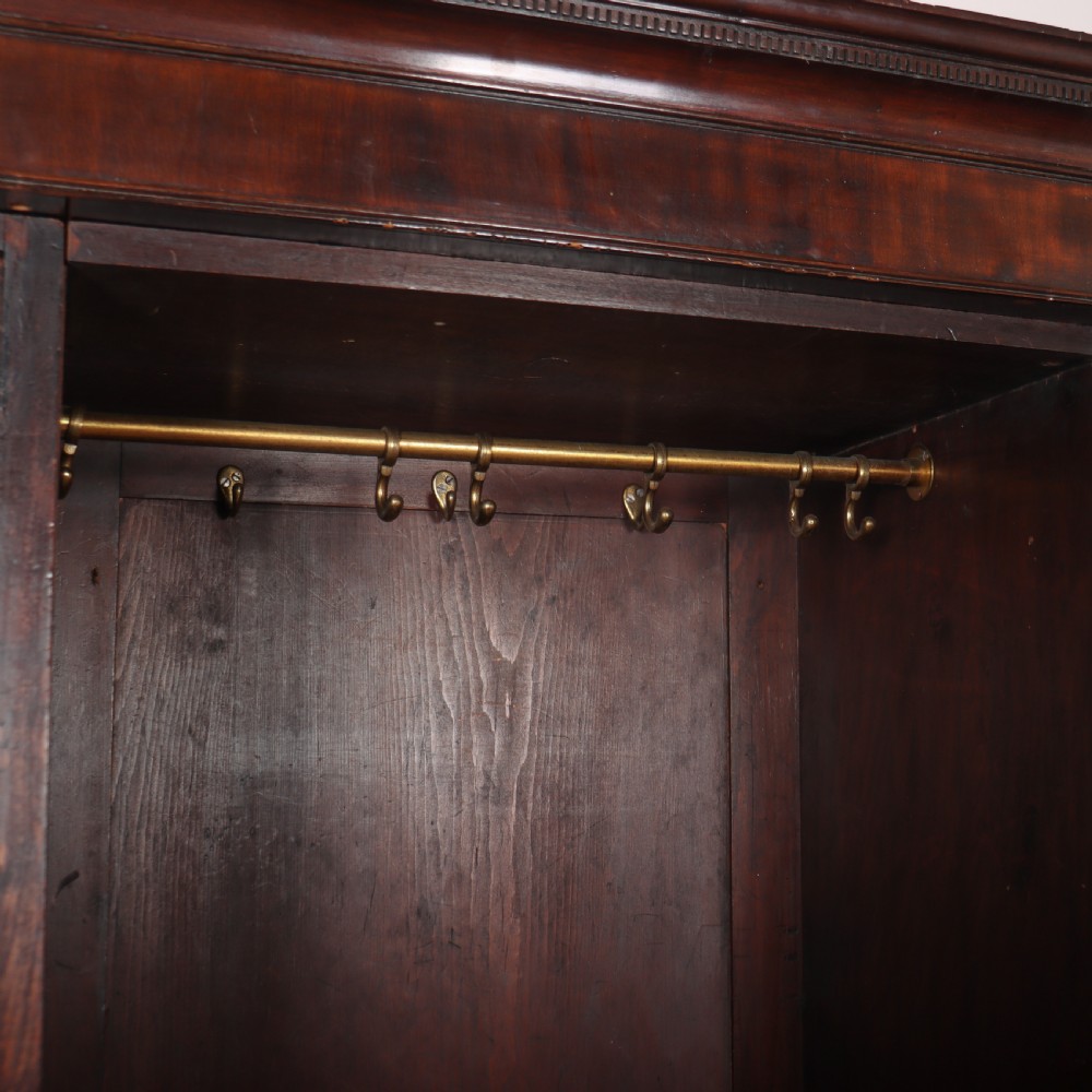 18th Century English Mahogany Wardrobe View VII