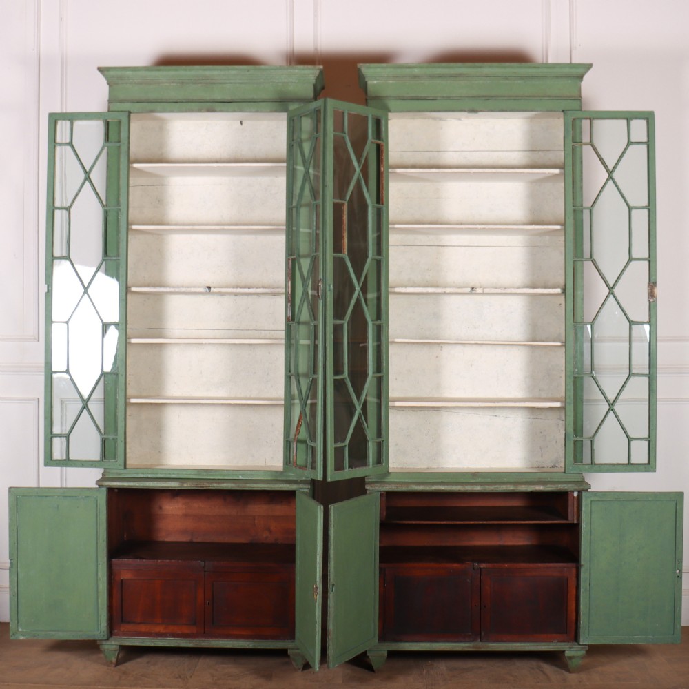 Pair of Narrow Painted Bookcases View VI