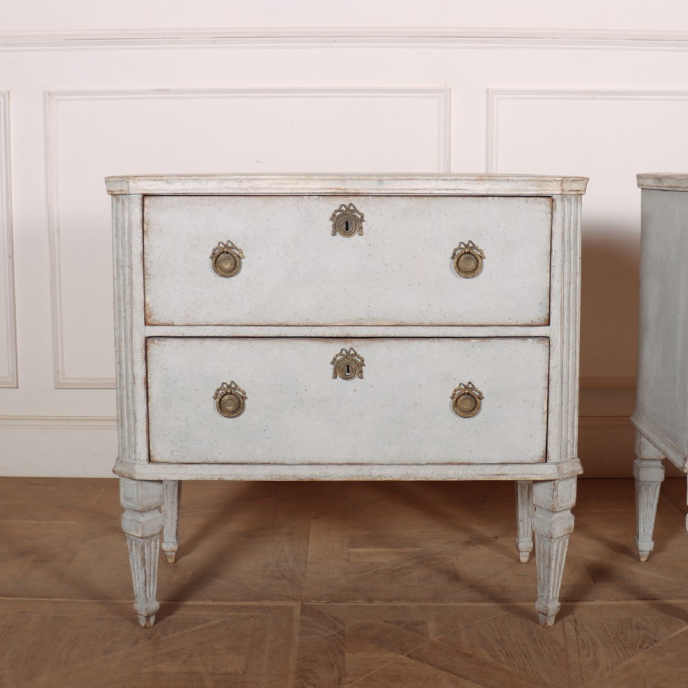 Pair of Swedish Painted Commodes View III