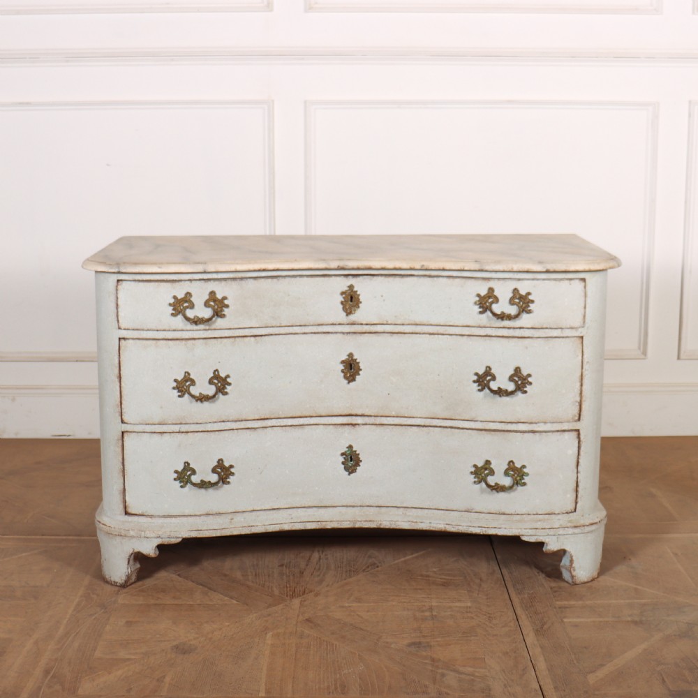 Austrian Painted Serpentine Commode