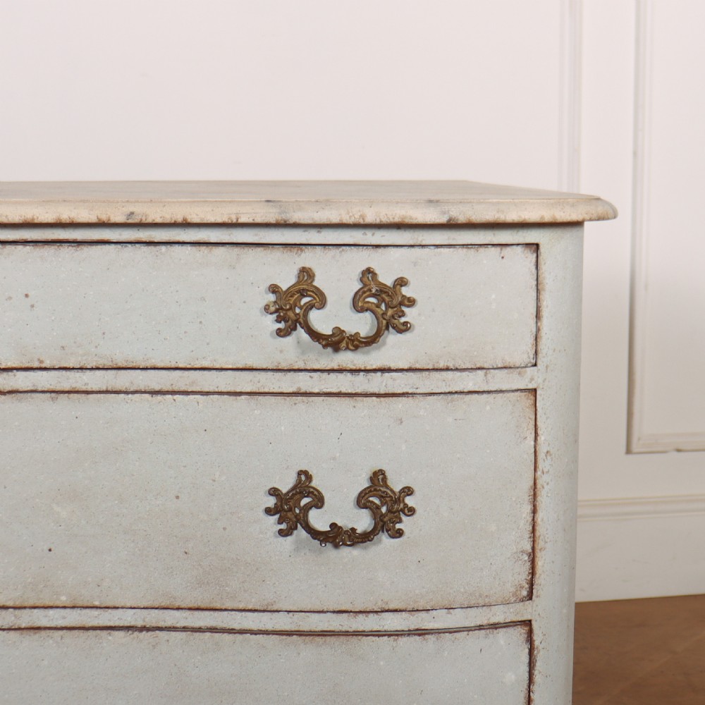 Austrian Painted Serpentine Commode View V